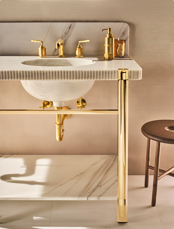 Washstands featuring the Waterworks Cut