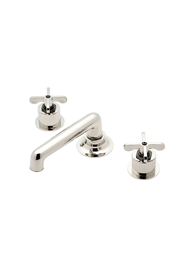 Henry Low Profile Faucet with Nickel & Dark Nickel Cross Handles