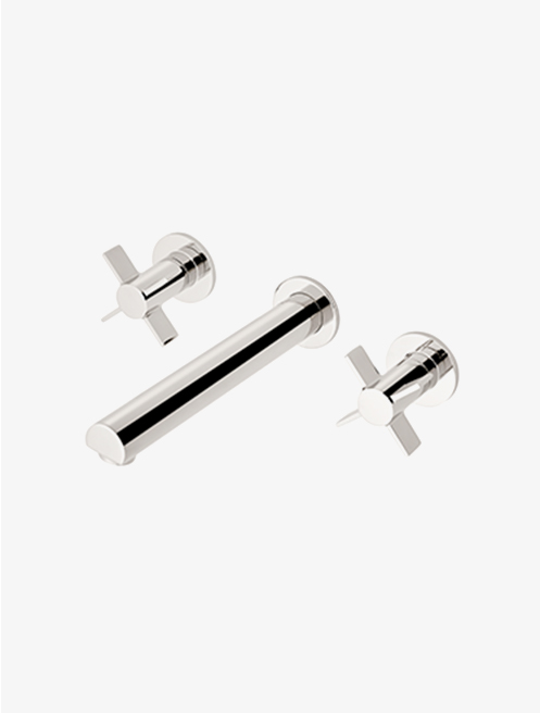 Wall Mounted Faucet with Cross Handles