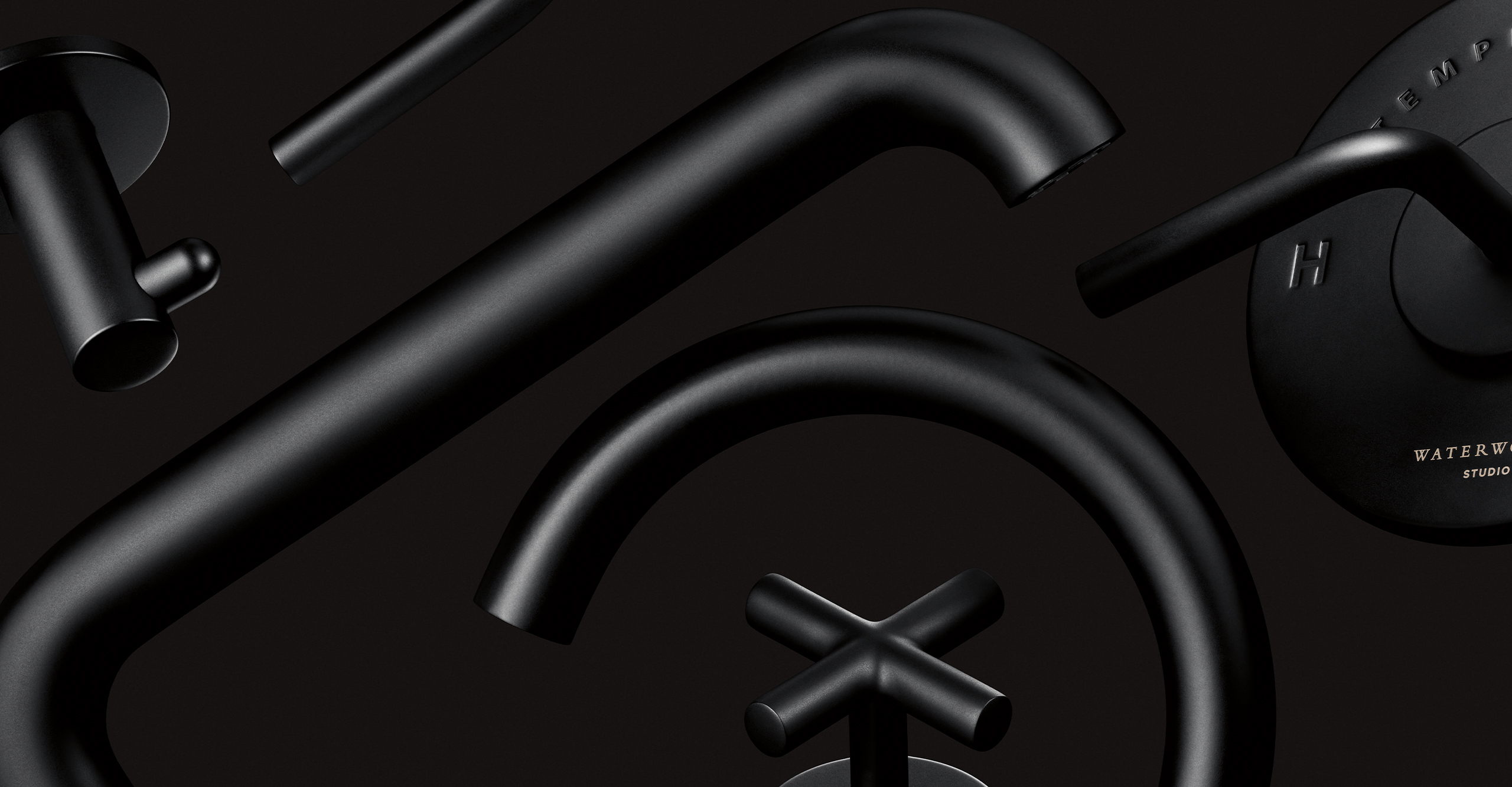 To create our matte black finish, we start with a specially primed, solid brass base; apply a pure black powder coat; and finish by locking it in with high heat. The result is a silky-matte finish with cool graphic impact.