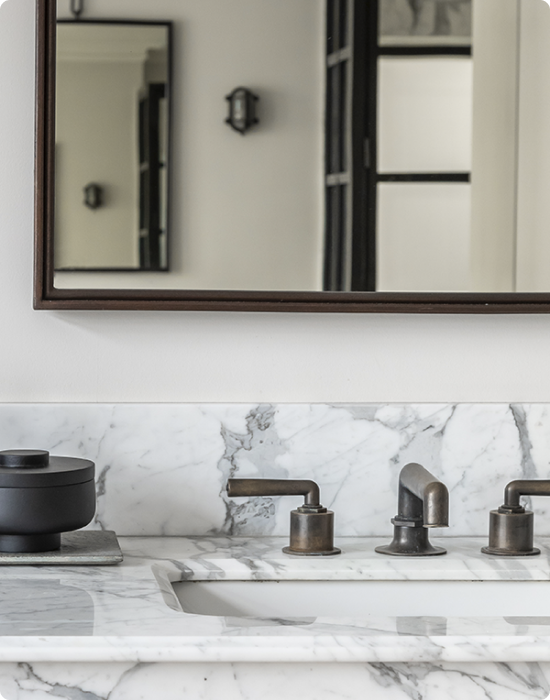 Henry Lavatory Faucet in Dark Brass