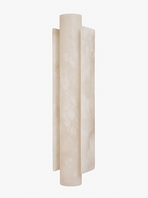 Enzo Large Wall Mounted Single Sconce in Alabaster