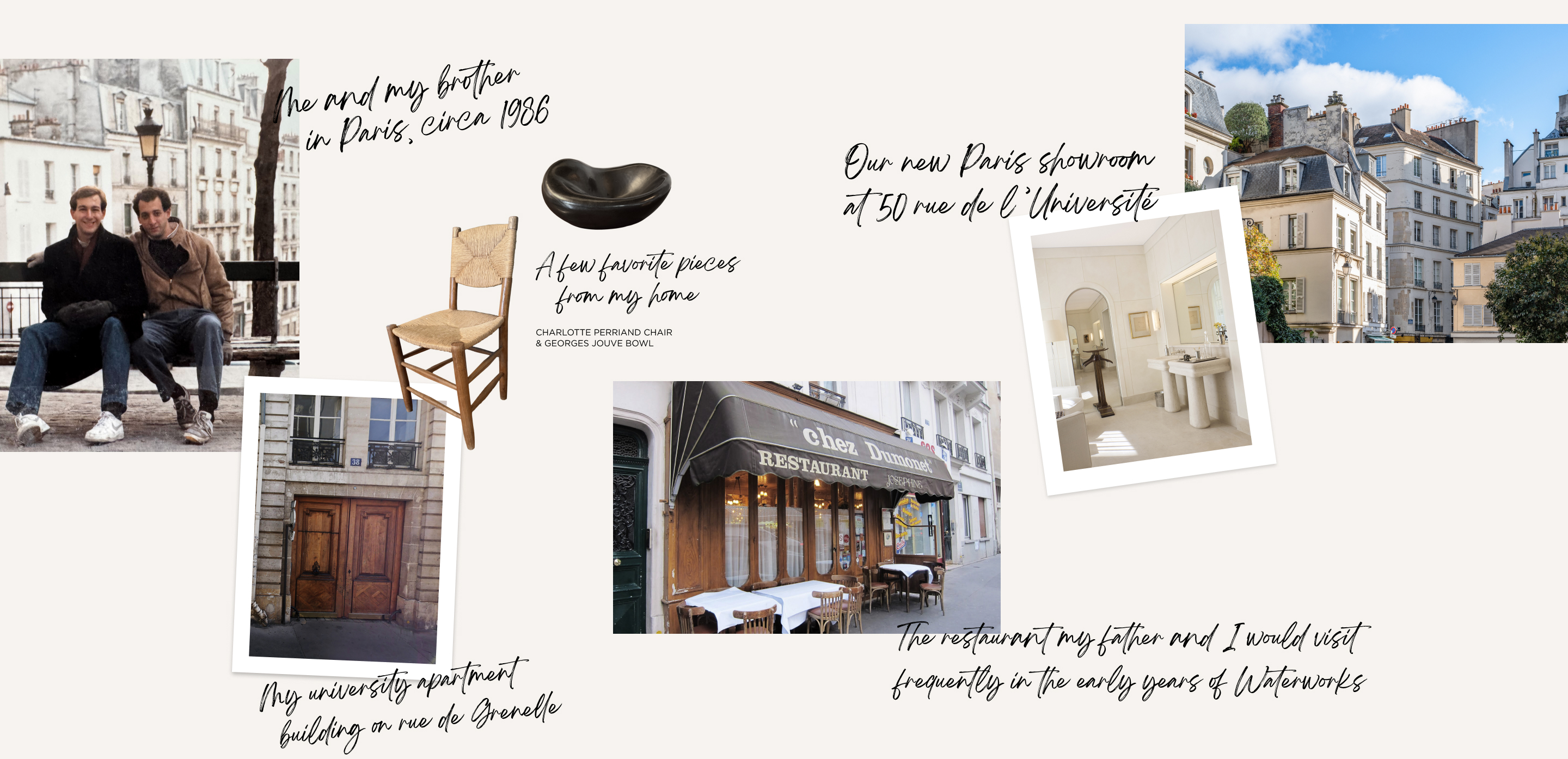 Waterworks Paris Showroom collage