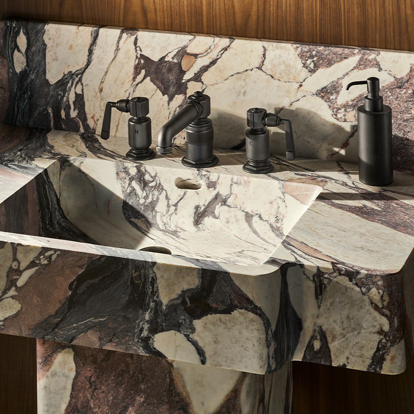 Eine Meisterklasse in Steinwaschbecken