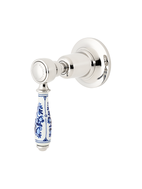 Volume Control with Royal Delft Floral Lever Handle