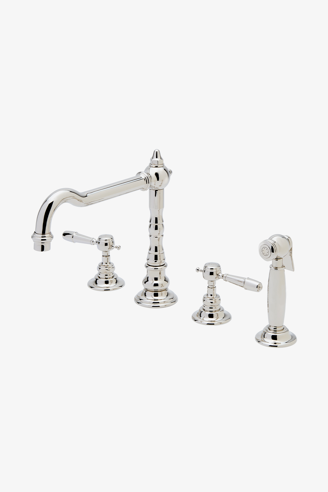 Discover Julia One Hole High Profile Kitchen Faucet, Metal Lever Handle