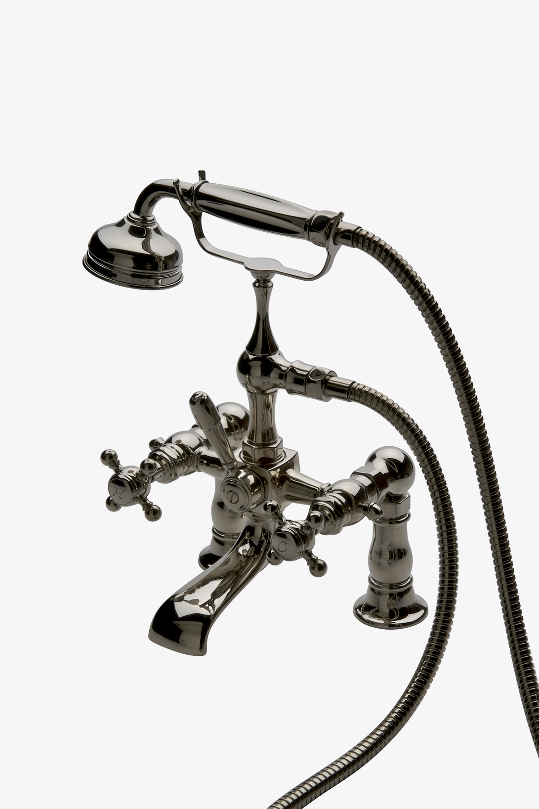 Discover Julia Exposed Tub Filler with Handshower and White Porcelain