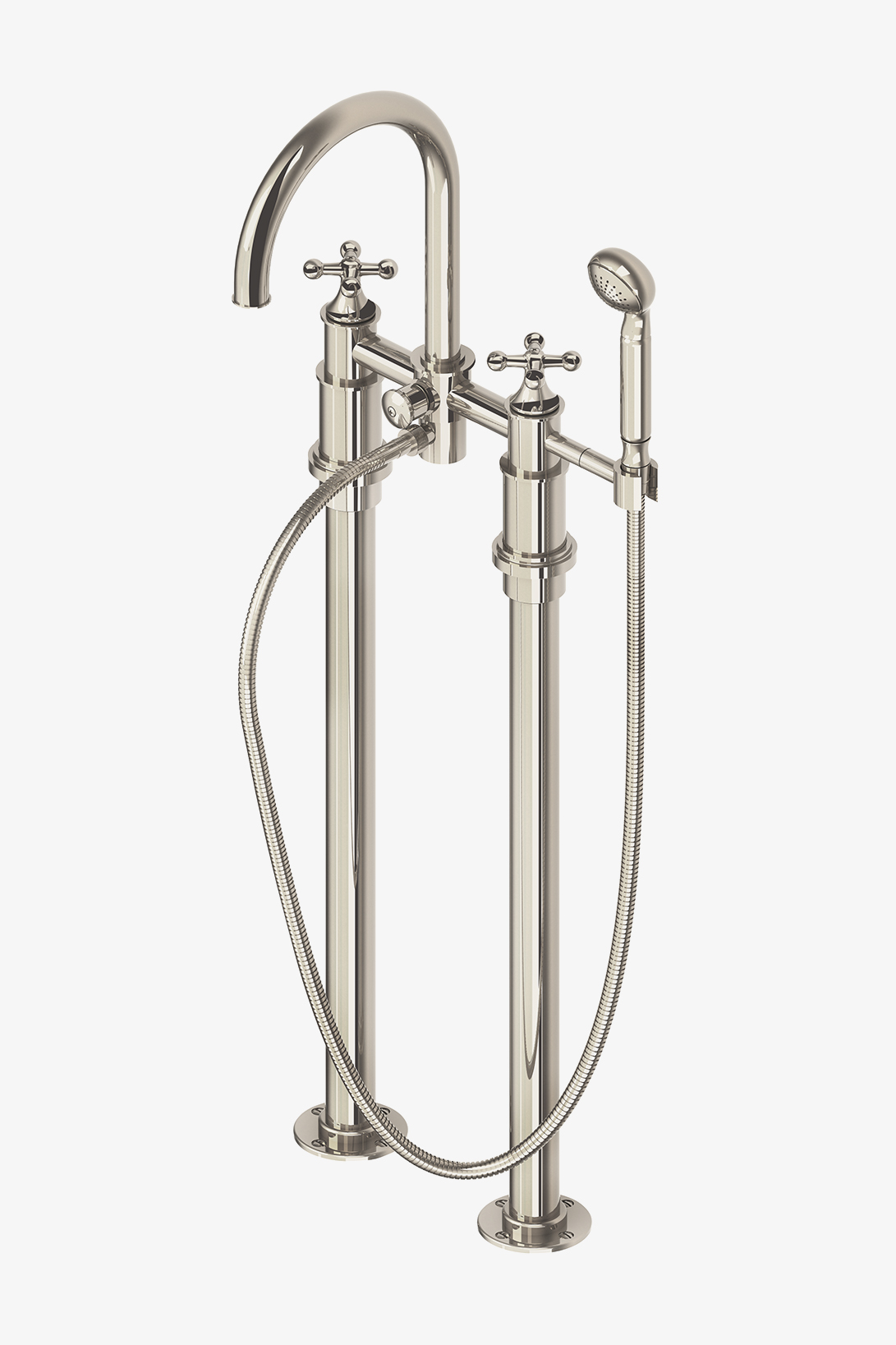 Discover Dash Floor Mounted Exposed Tub Filler with Metal Handshower