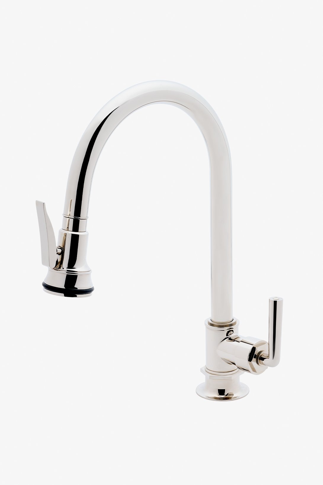 Discover Henry Mid-Size One Hole Gooseneck Integrated Pull Spray