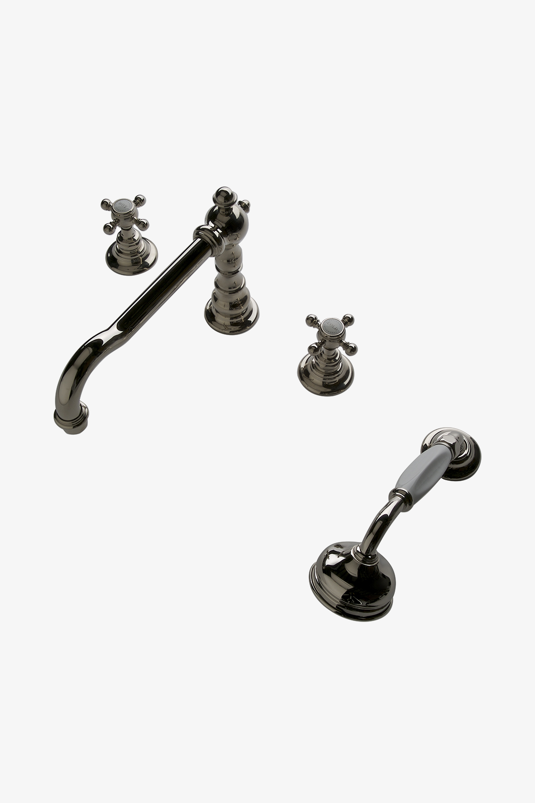 Discover Julia Exposed Tub Filler with Handshower and White Porcelain