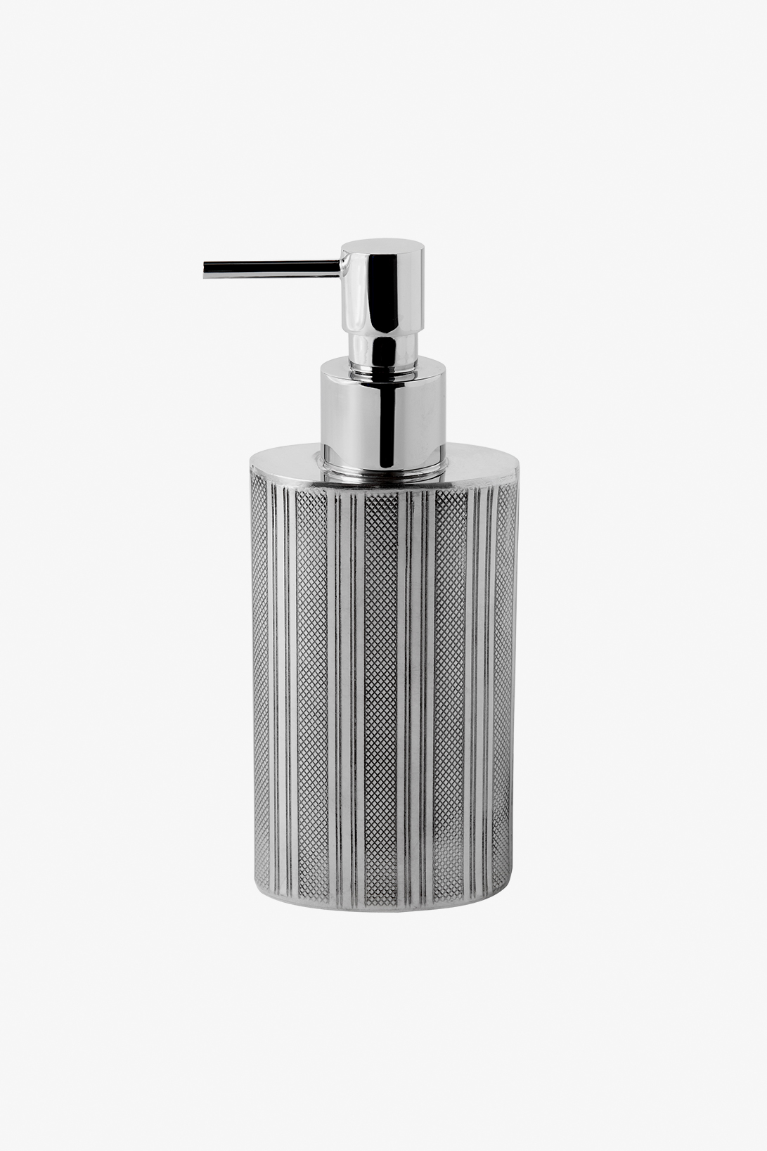 Engine Turned Pewter Soap Dispenser