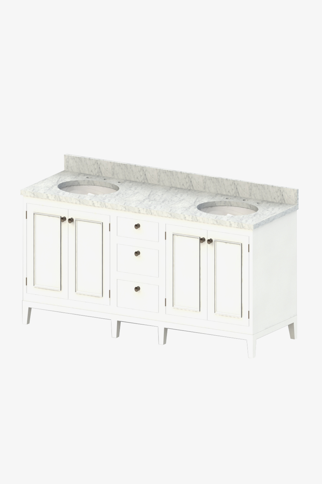 Discover Bridle Double Vanity with Hardware 67" x 24 1/2" x 34 1/2