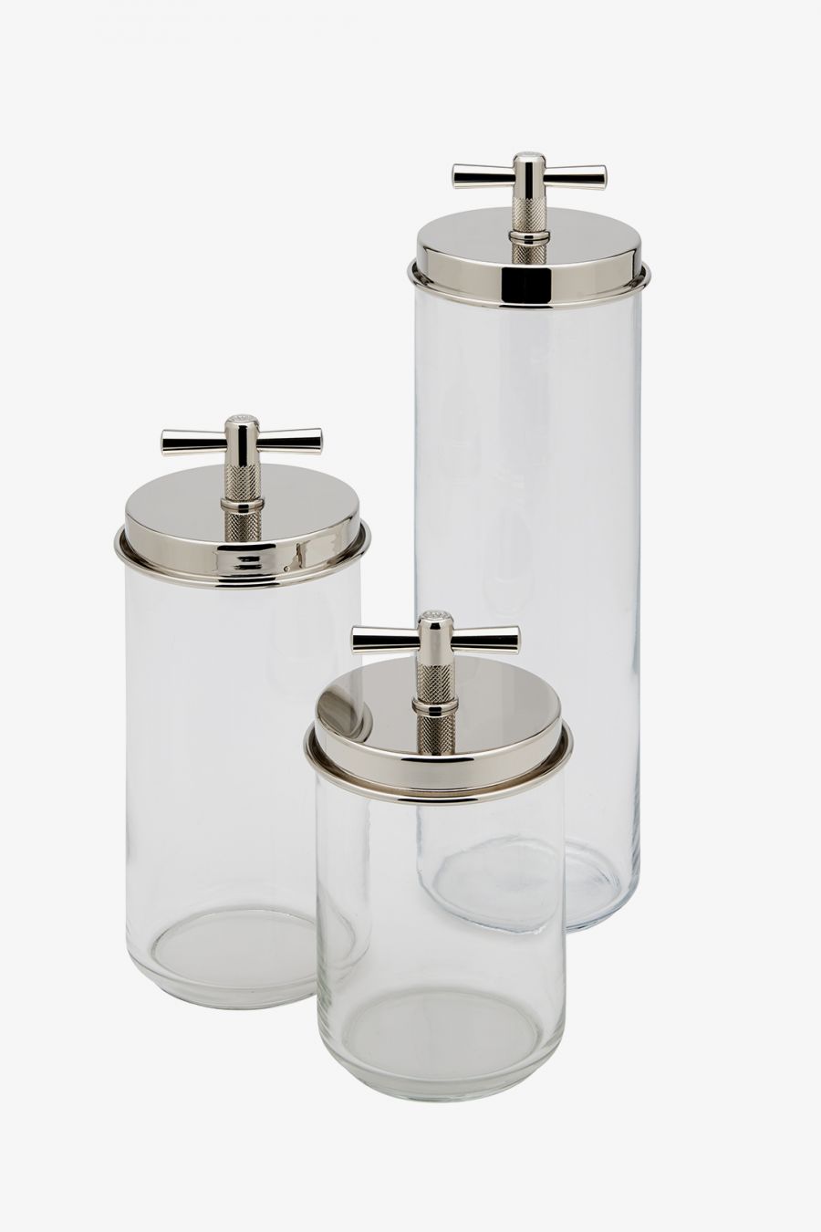 Discover Quarter Set of Three Glass Storage Jars Online ...