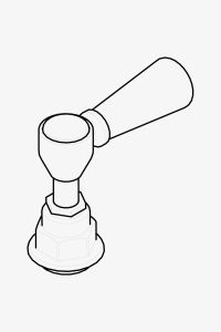 Discover Service Parts White Porcelain Lever Handle with White