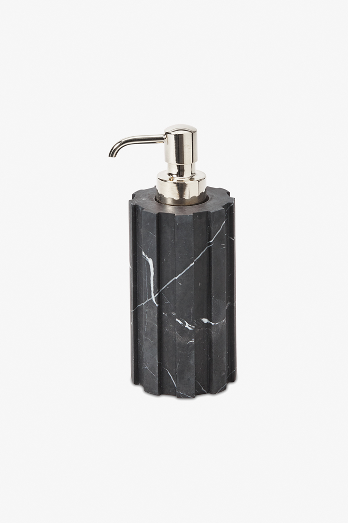 Andrian Round Soap Dispenser Metal Top