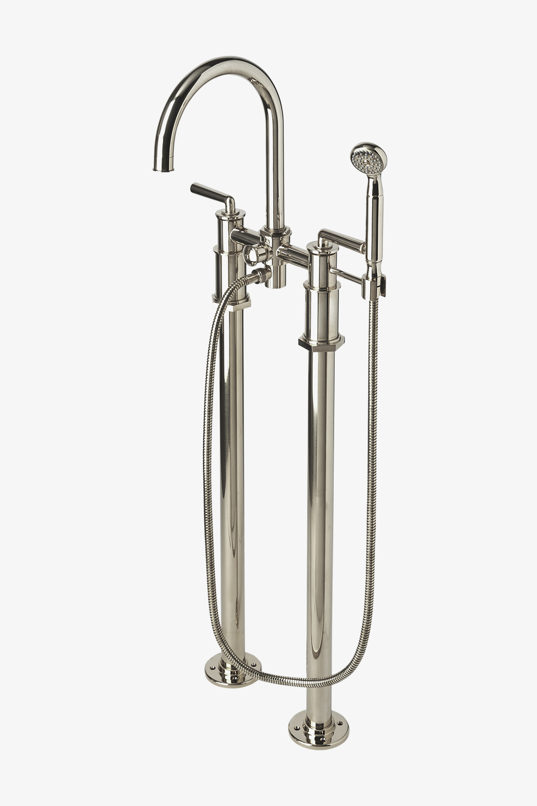 Henry Concealed Tub Filler with Handshower and Coin Edge Lever Handles
