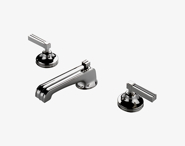 Boulevard Low Profile Three Hole Deck Mounted Lavatory Faucet