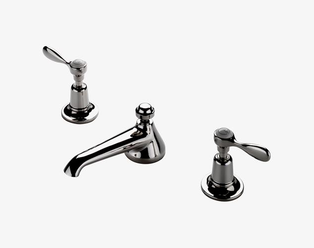 Easton Low Profile Three Hole Deck Mounted Lavatory Faucet