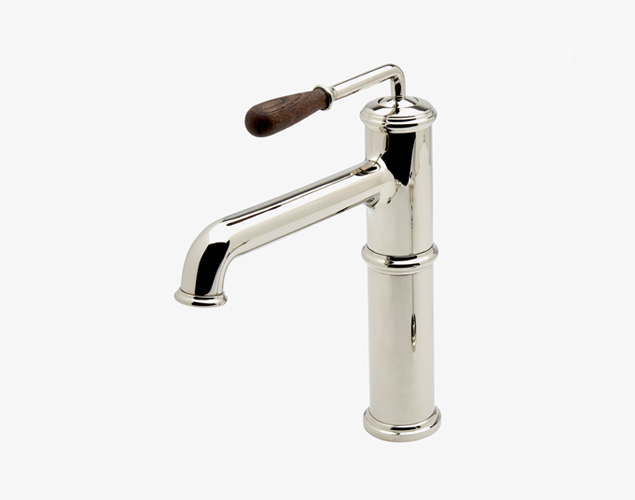 Canteen One Hole High Profile Kitchen Facuet with Pull-put Spray and oak Lever Handle
